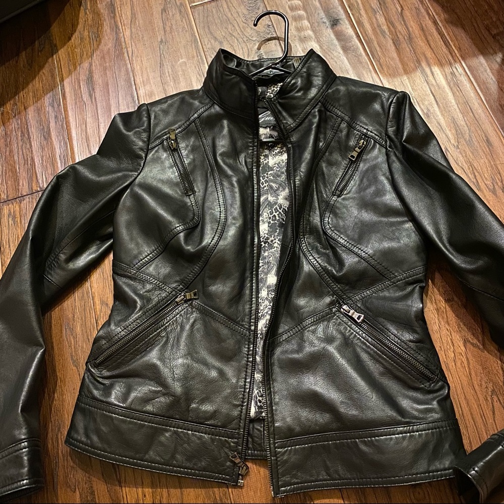 GUESS Leather Jacket M